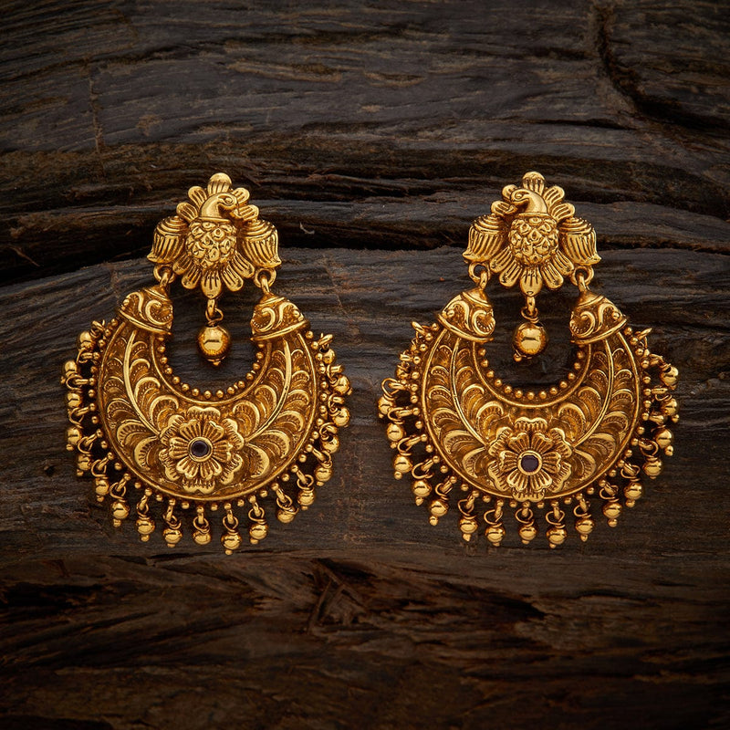 Antique Gold Earrings with Pearl Danglers – Bijou Jewellery